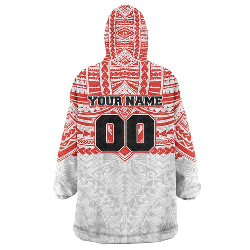Personalized Sydney Swans Wearable Blanket Hoodie Polynesian Tribal Pattern Heritage Football