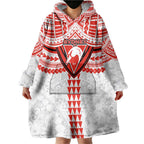 Personalized Sydney Swans Wearable Blanket Hoodie Polynesian Tribal Pattern Heritage Football