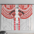 Personalized Sydney Swans Window Curtain Polynesian Tribal Pattern Heritage Football