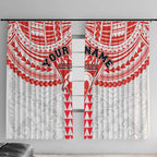 Personalized Sydney Swans Window Curtain Polynesian Tribal Pattern Heritage Football
