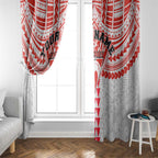 Personalized Sydney Swans Window Curtain Polynesian Tribal Pattern Heritage Football