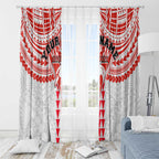 Personalized Sydney Swans Window Curtain Polynesian Tribal Pattern Heritage Football
