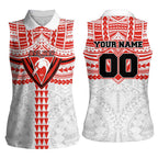Personalized Sydney Swans Women Sleeveless Polo Shirt Polynesian Tribal Pattern Heritage Football
