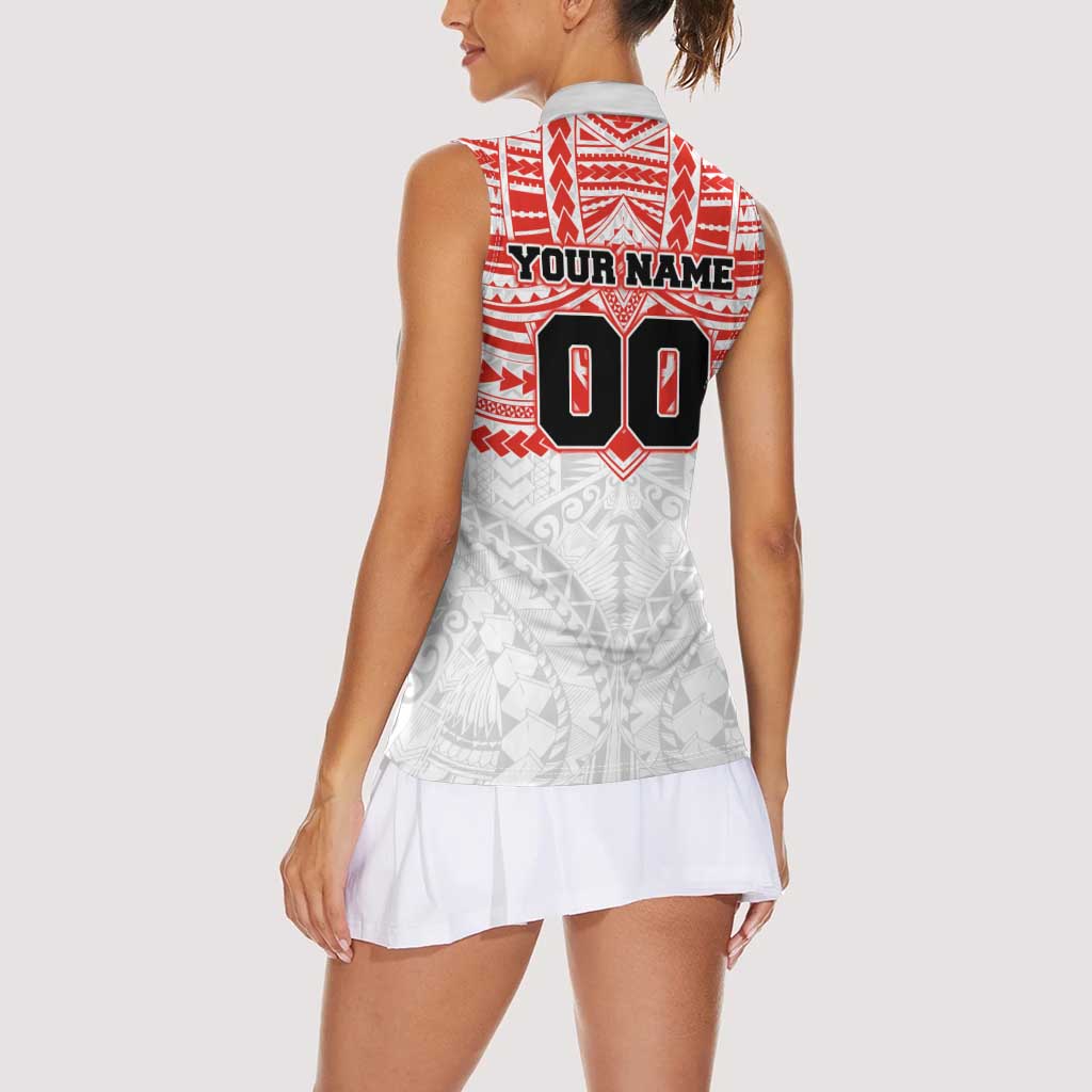Personalized Sydney Swans Women Sleeveless Polo Shirt Polynesian Tribal Pattern Heritage Football