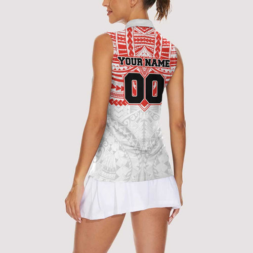 Personalized Sydney Swans Women Sleeveless Polo Shirt Polynesian Tribal Pattern Heritage Football
