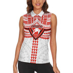 Personalized Sydney Swans Women Sleeveless Polo Shirt Polynesian Tribal Pattern Heritage Football