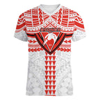 Personalized Sydney Swans Women V-Neck T-Shirt Polynesian Tribal Pattern Heritage Football