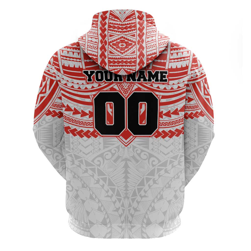 Personalized Sydney Swans Zip Hoodie Polynesian Tribal Pattern Heritage Football