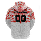 Personalized Sydney Swans Zip Hoodie Polynesian Tribal Pattern Heritage Football