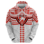 Personalized Sydney Swans Zip Hoodie Polynesian Tribal Pattern Heritage Football