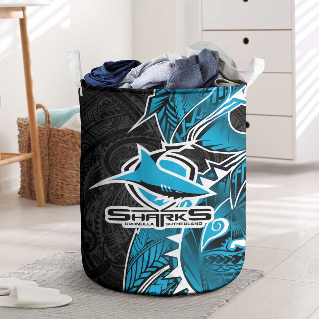 Cronulla Sharks Laundry Basket Polynesian Tribal Tattoo Pacific Sport Art