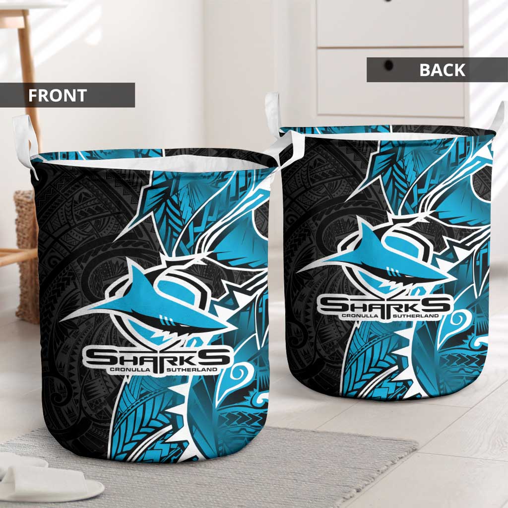 Cronulla Sharks Laundry Basket Polynesian Tribal Tattoo Pacific Sport Art