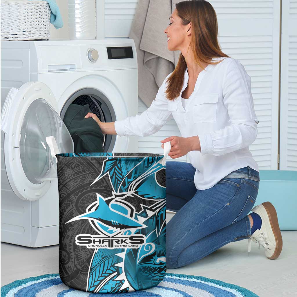 Cronulla Sharks Laundry Basket Polynesian Tribal Tattoo Pacific Sport Art