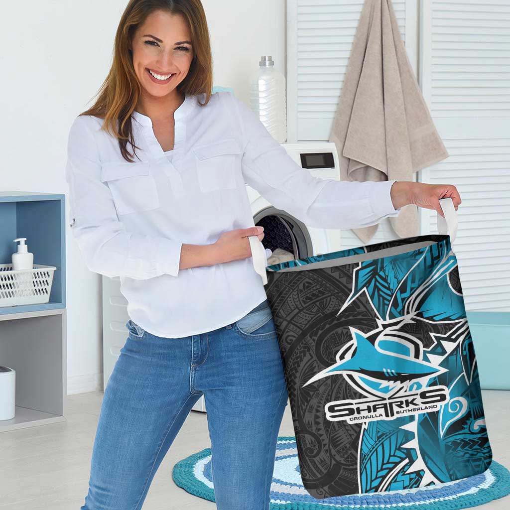 Cronulla Sharks Laundry Basket Polynesian Tribal Tattoo Pacific Sport Art