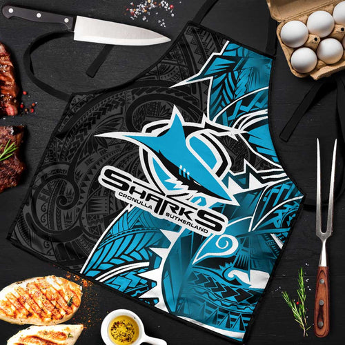 Cronulla Sharks Apron Polynesian Tribal Tattoo Pacific Sport Art