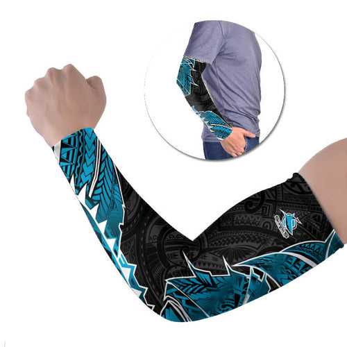 Cronulla Sharks Arm Sleeves Polynesian Tribal Tattoo Pacific Sport Art