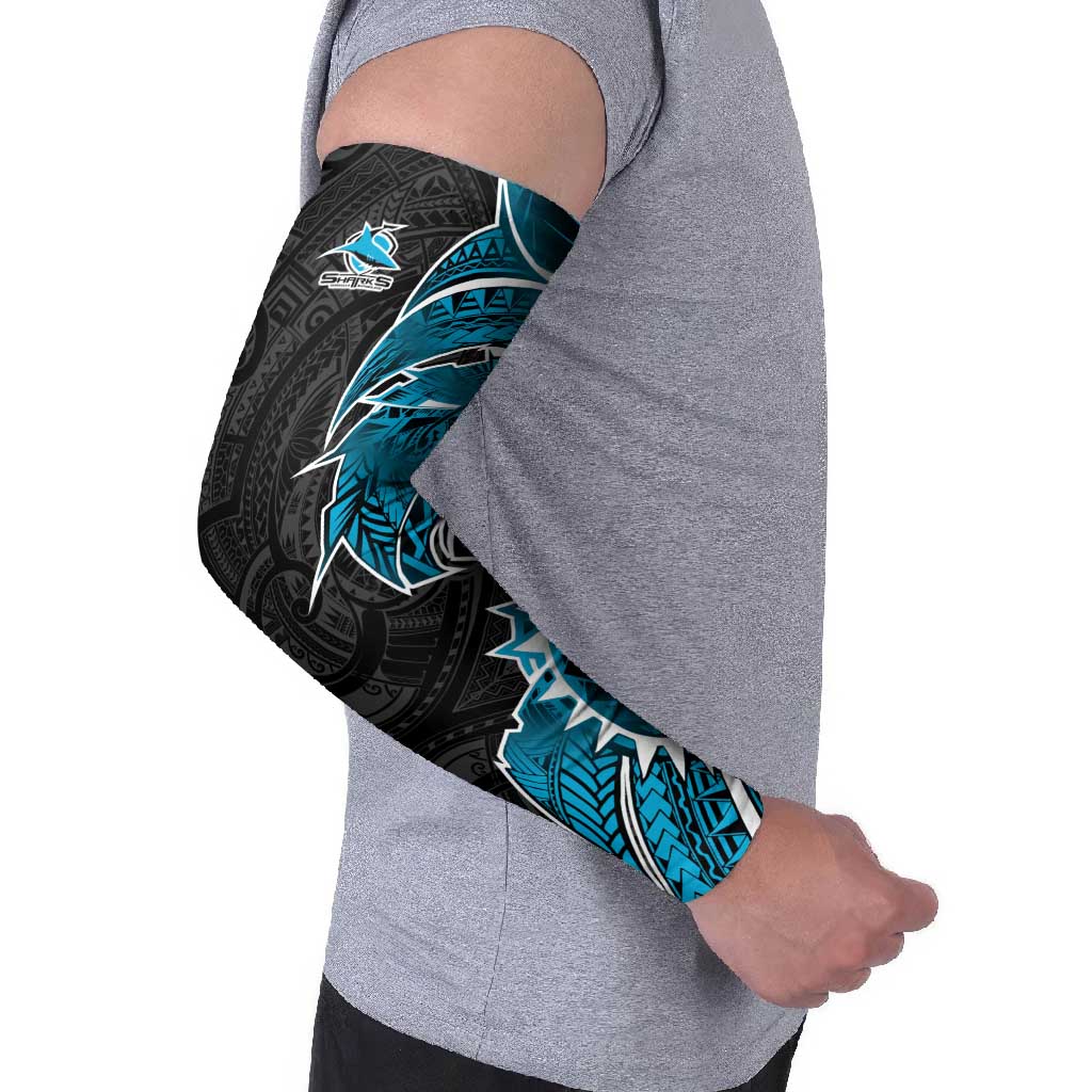 Cronulla Sharks Arm Sleeves Polynesian Tribal Tattoo Pacific Sport Art