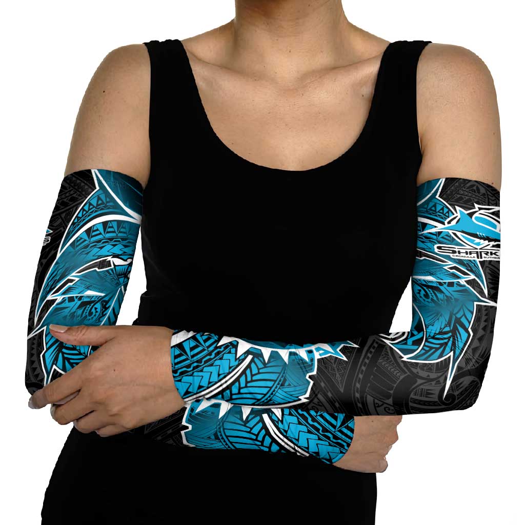 Cronulla Sharks Arm Sleeves Polynesian Tribal Tattoo Pacific Sport Art
