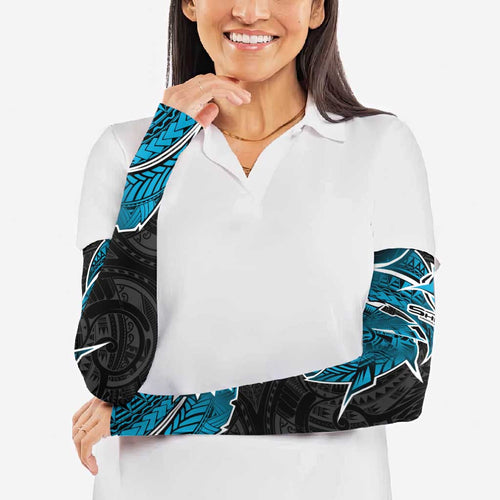 Cronulla Sharks Arm Sleeves Polynesian Tribal Tattoo Pacific Sport Art