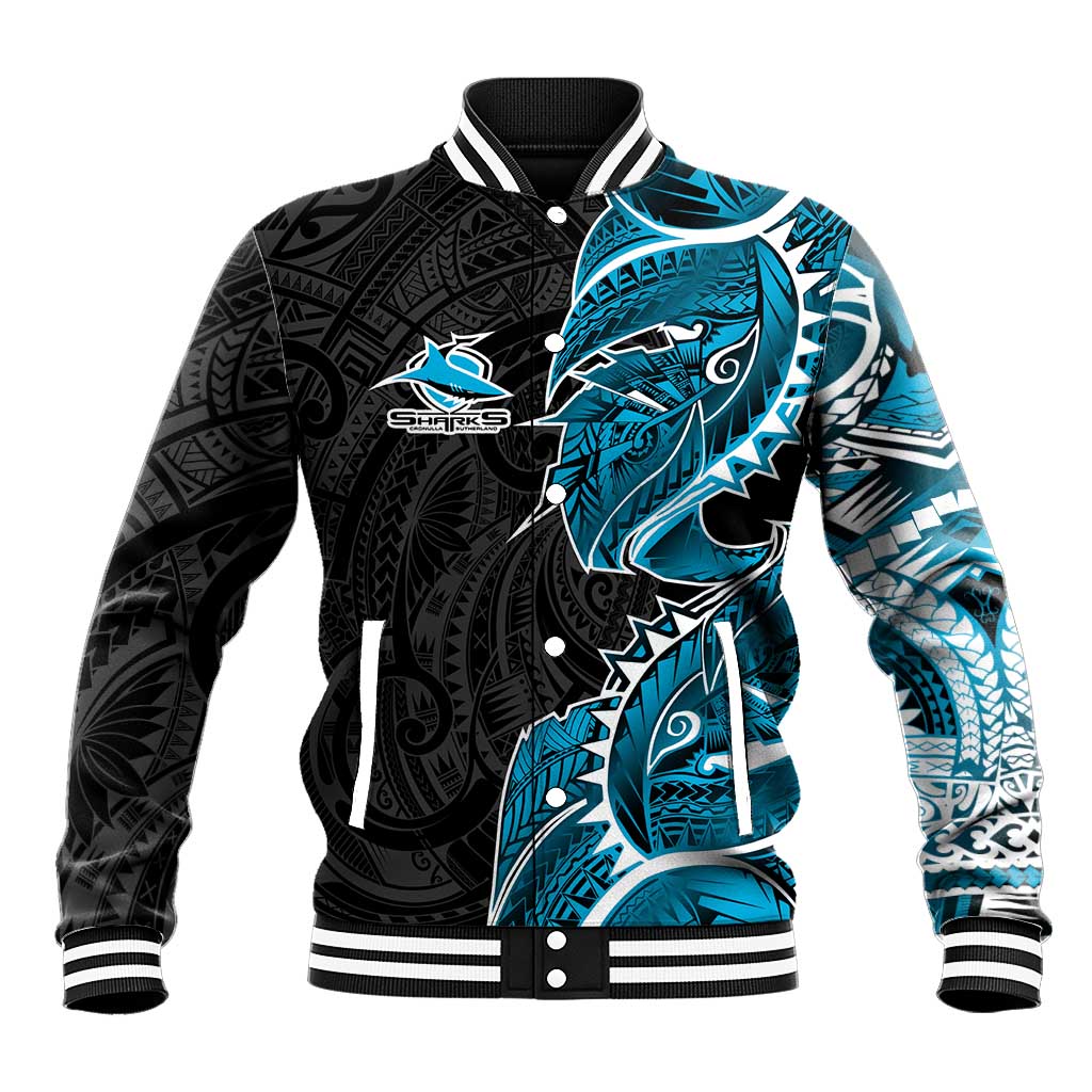 Cronulla Sharks Baseball Jacket Polynesian Tribal Tattoo Pacific Sport Art