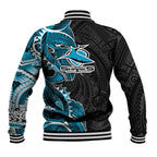 Cronulla Sharks Baseball Jacket Polynesian Tribal Tattoo Pacific Sport Art