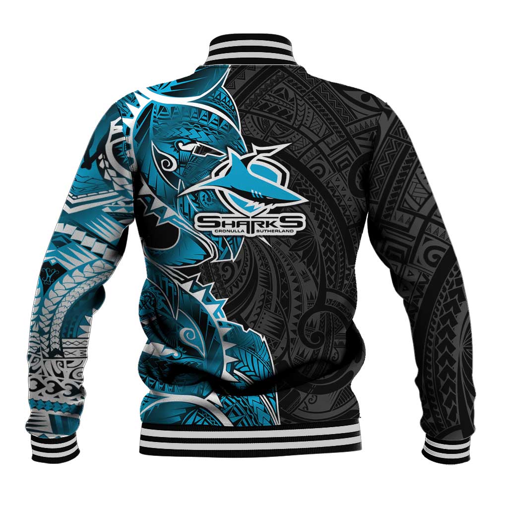 Cronulla Sharks Baseball Jacket Polynesian Tribal Tattoo Pacific Sport Art