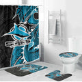 Cronulla Sharks Bathroom Set Polynesian Tribal Tattoo Pacific Sport Art