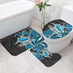 Cronulla Sharks Bathroom Set Polynesian Tribal Tattoo Pacific Sport Art