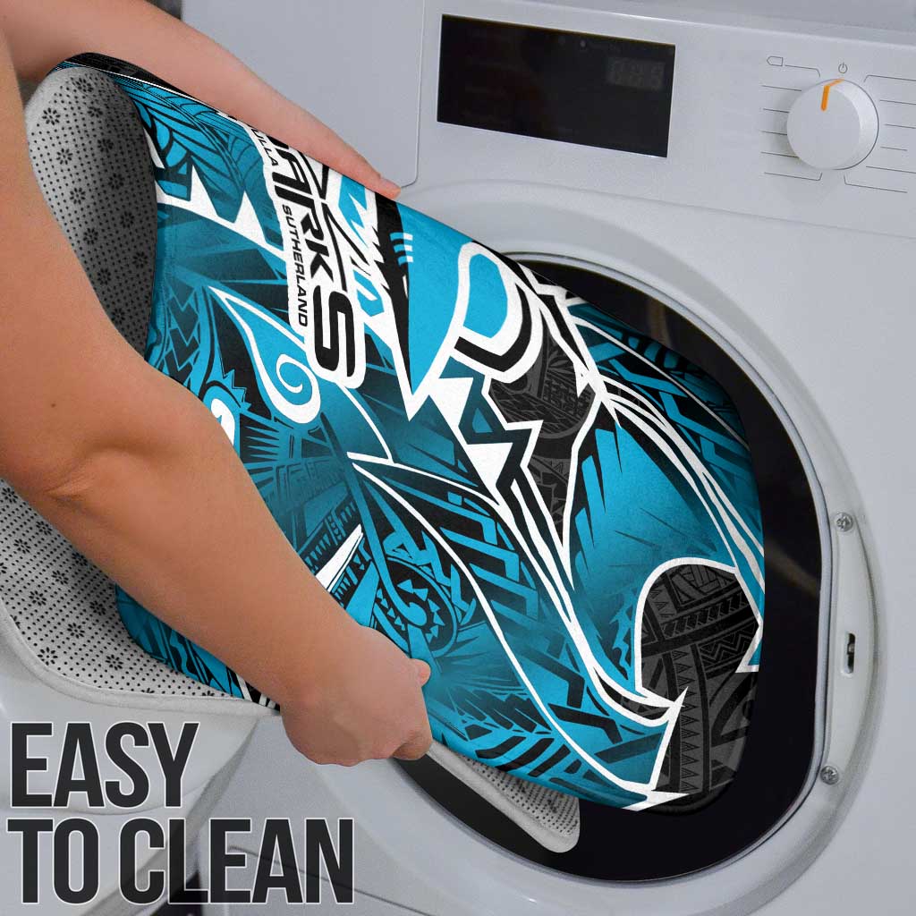 Cronulla Sharks Bathroom Set Polynesian Tribal Tattoo Pacific Sport Art