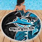 Cronulla Sharks Beach Blanket Polynesian Tribal Tattoo Pacific Sport Art