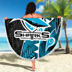 Cronulla Sharks Beach Blanket Polynesian Tribal Tattoo Pacific Sport Art