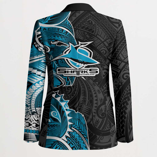 Cronulla Sharks Blazer Polynesian Tribal Tattoo Pacific Sport Art
