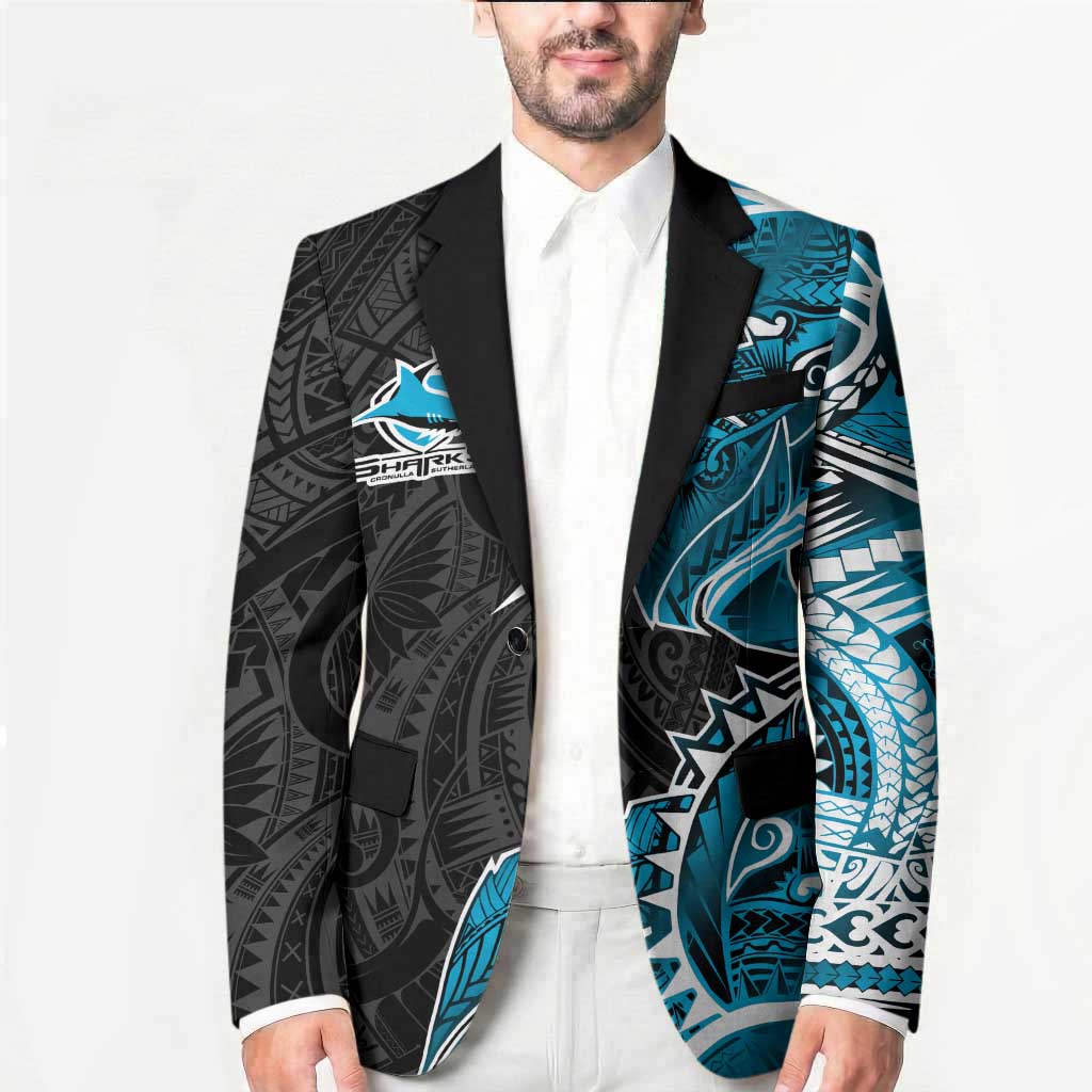 Cronulla Sharks Blazer Polynesian Tribal Tattoo Pacific Sport Art