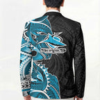 Cronulla Sharks Blazer Polynesian Tribal Tattoo Pacific Sport Art