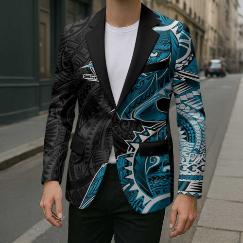 Cronulla Sharks Blazer Polynesian Tribal Tattoo Pacific Sport Art