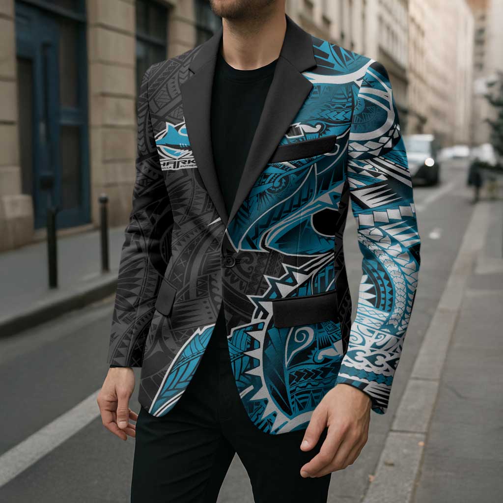 Cronulla Sharks Blazer Polynesian Tribal Tattoo Pacific Sport Art