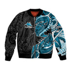 Cronulla Sharks Bomber Jacket Polynesian Tribal Tattoo Pacific Sport Art