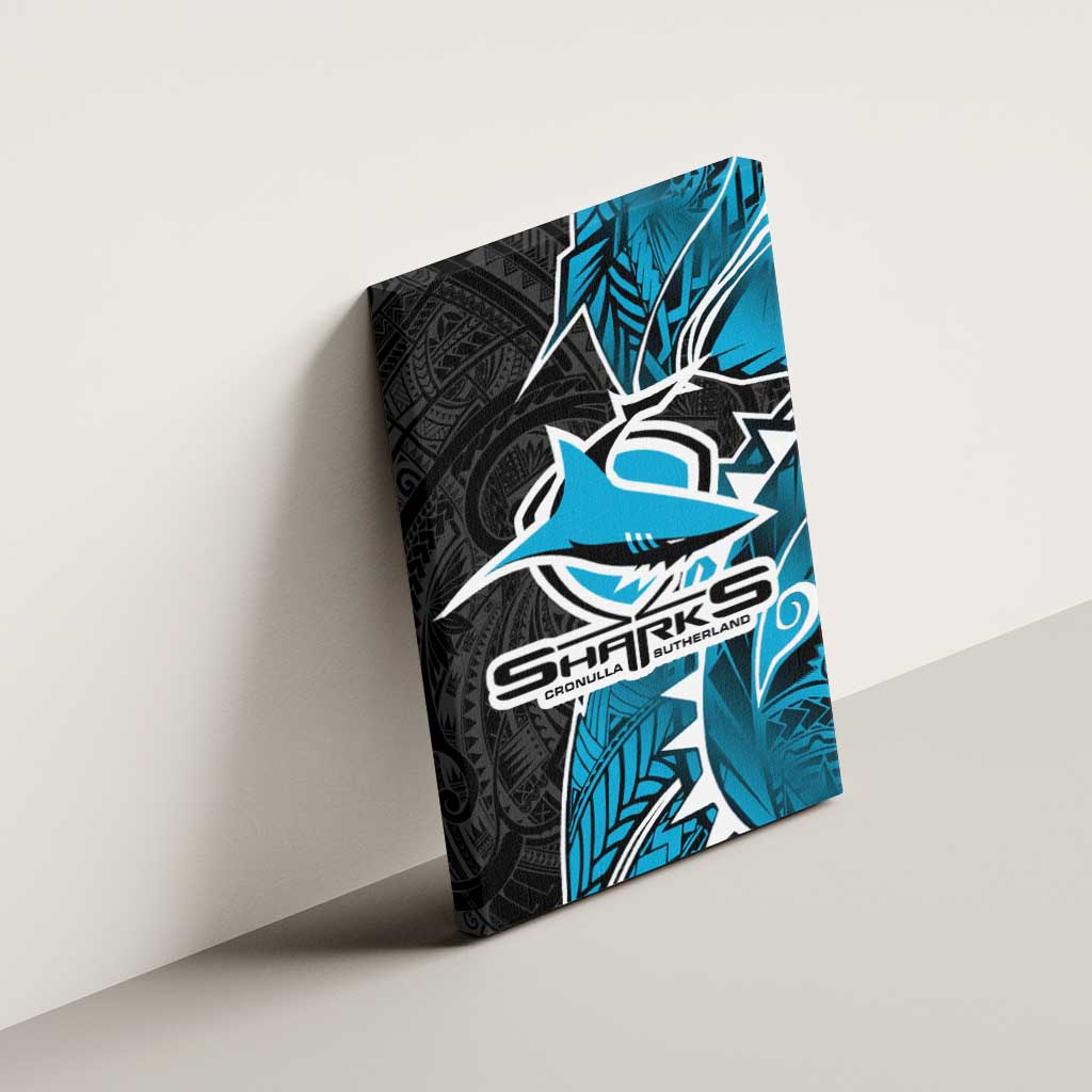 Cronulla Sharks Canvas Wall Art Polynesian Tribal Tattoo Pacific Sport Art