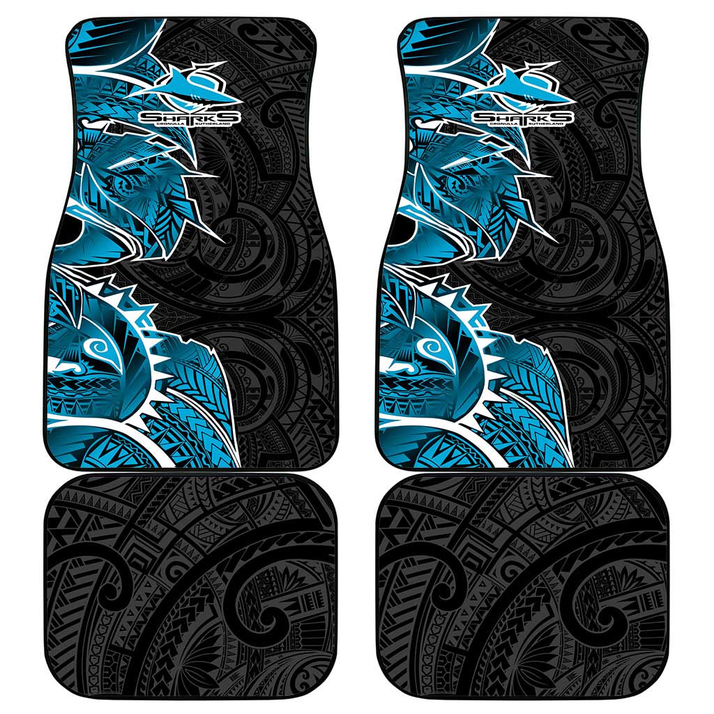 Cronulla Sharks Car Mats Polynesian Tribal Tattoo Pacific Sport Art