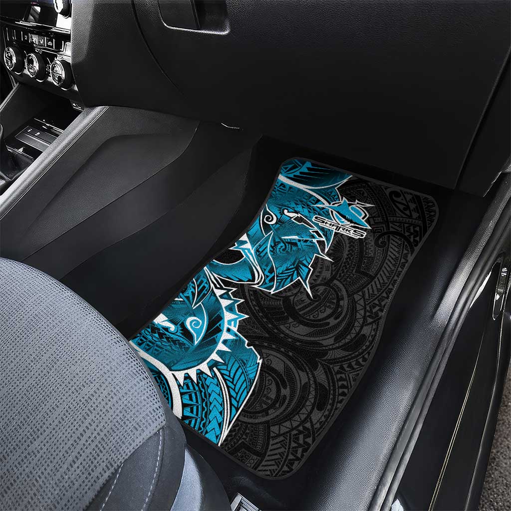 Cronulla Sharks Car Mats Polynesian Tribal Tattoo Pacific Sport Art
