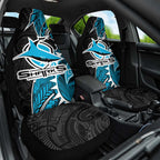 Cronulla Sharks Car Seat Cover Polynesian Tribal Tattoo Pacific Sport Art