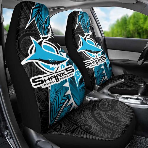 Cronulla Sharks Car Seat Cover Polynesian Tribal Tattoo Pacific Sport Art