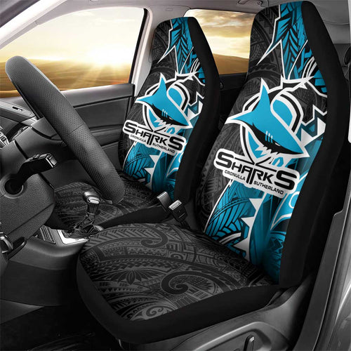 Cronulla Sharks Car Seat Cover Polynesian Tribal Tattoo Pacific Sport Art