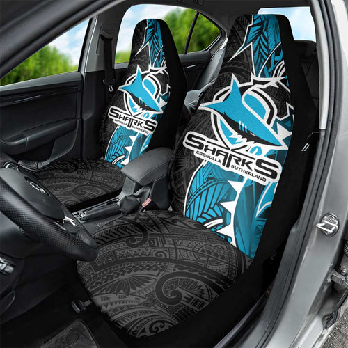 Cronulla Sharks Car Seat Cover Polynesian Tribal Tattoo Pacific Sport Art