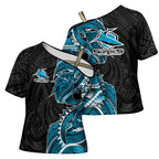 Cronulla Sharks Cross Shoulder Shirt Polynesian Tribal Tattoo Pacific Sport Art