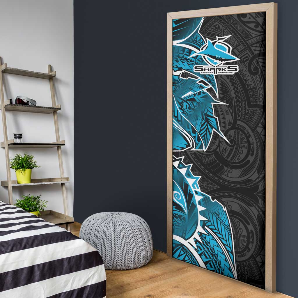 Cronulla Sharks Door Cover Polynesian Tribal Tattoo Pacific Sport Art