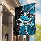 Cronulla Sharks Garden Flag Polynesian Tribal Tattoo Pacific Sport Art