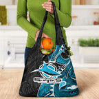Cronulla Sharks Grocery Bag Polynesian Tribal Tattoo Pacific Sport Art