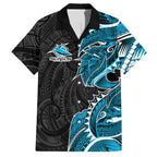 Cronulla Sharks Hawaiian Shirt Polynesian Tribal Tattoo Pacific Sport Art
