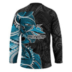 Cronulla Sharks Hockey Jersey Polynesian Tribal Tattoo Pacific Sport Art